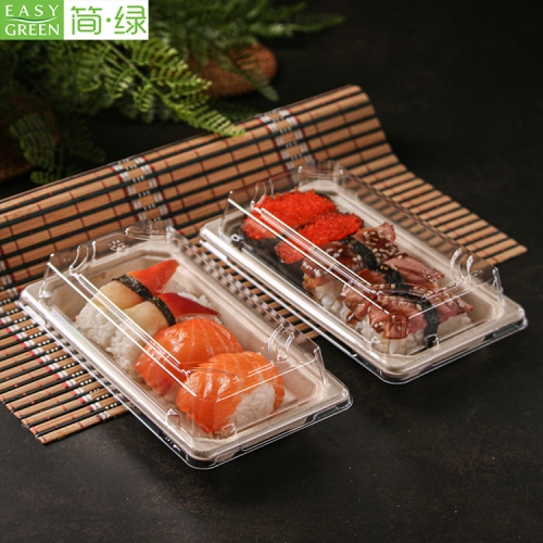 Disposable Container Packaging Boxes With Plastic Lid For Sushi